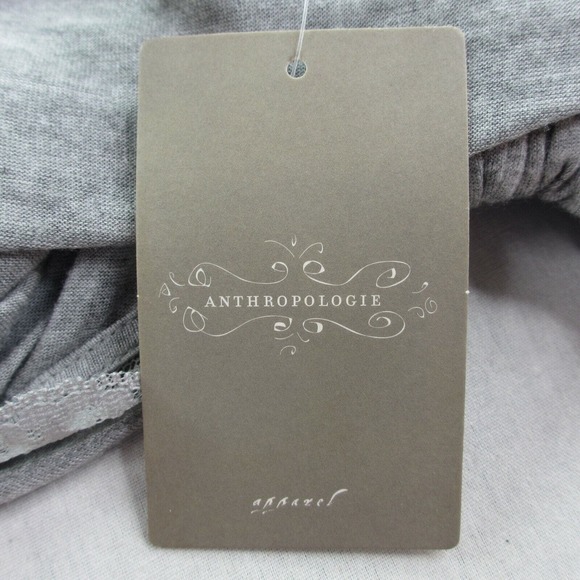 CC - Anthropologie Eloise Dress Women Small Solid Gray Sleeveless Twist Lace NWT - Picture 6 of 9